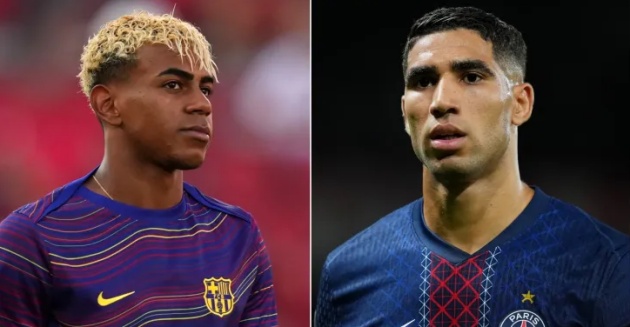 Hakimi cảnh báo Yamal: “Cậu sẽ đối đầu hậu vệ trái xuất sắc nhất thế giới”