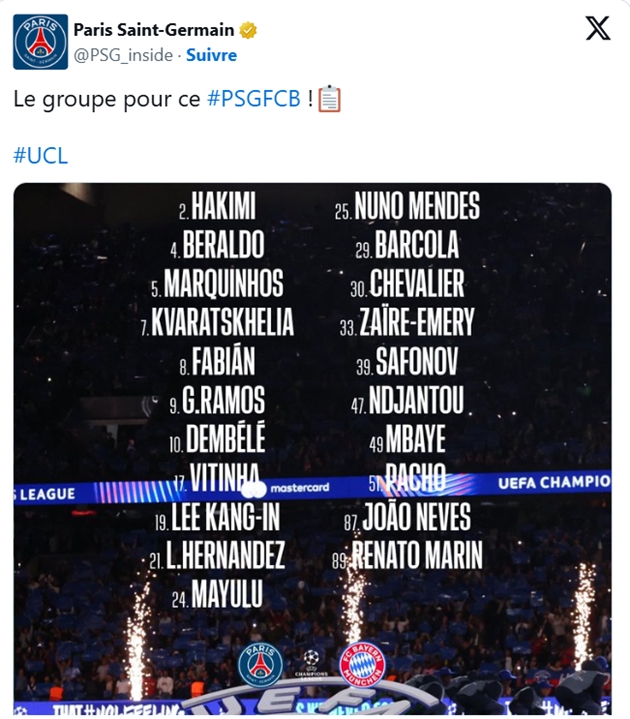 PSG vui buồn lẫn lộn, Dembele trở lại nhưng vắng hai trụ cột