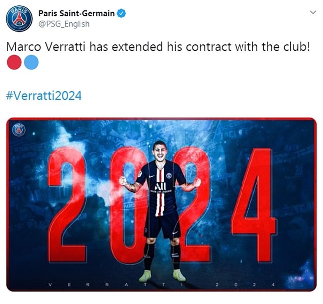 CHÍNH THỨC: Real và MU hụt hẫng, PSG giữ chân thành công “ông vua trung tuyến”