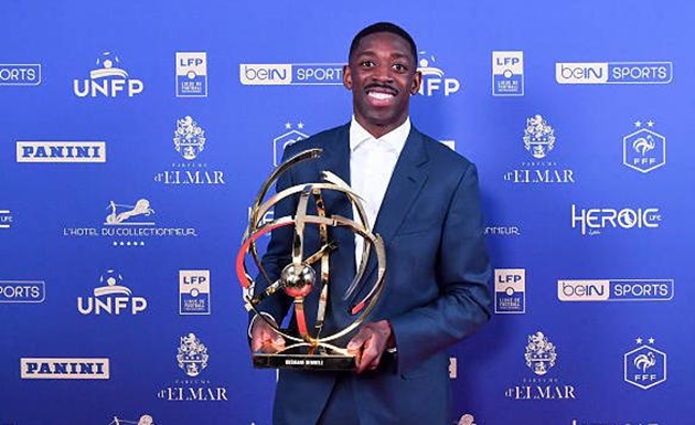 Dembele nhận danh hiệu cầu thủ xuất sắc nhất Ligue 1