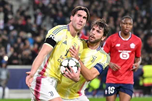 Ghi bàn vào lưới Lille, Vlahovic sánh ngang Tevez