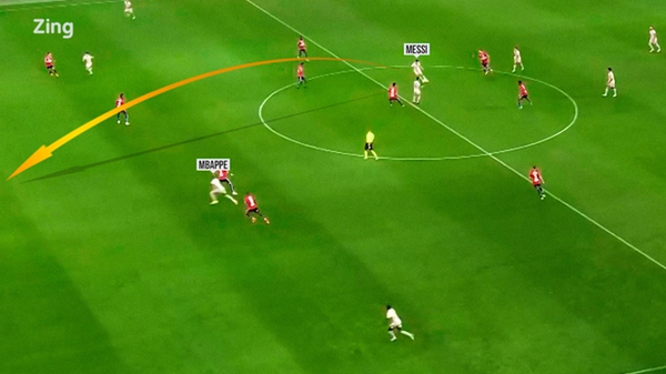 Phản ứng của Messi khi Mbappe ghi bàn ở giây thứ 8