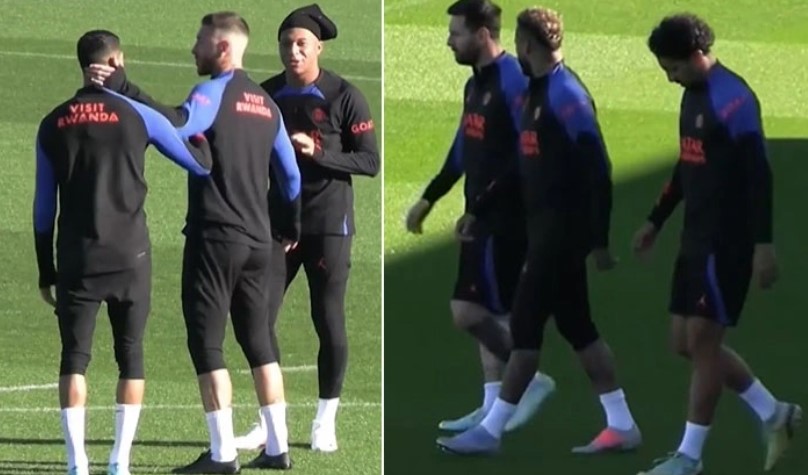 Ramos thân mật với nhóm của Mbappe