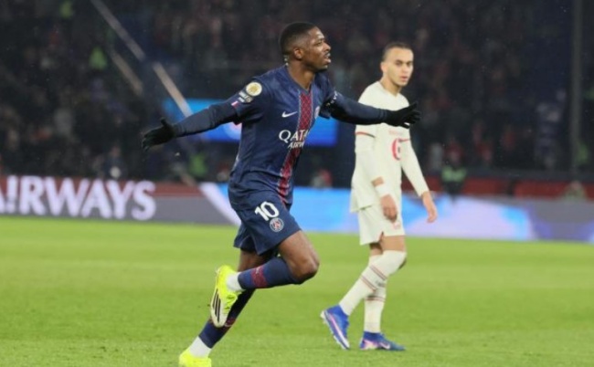 Dembele lập cú đúp đẳng cấp, PSG hạ Lille 3-0 chiếm đỉnh bảng Ligue 1